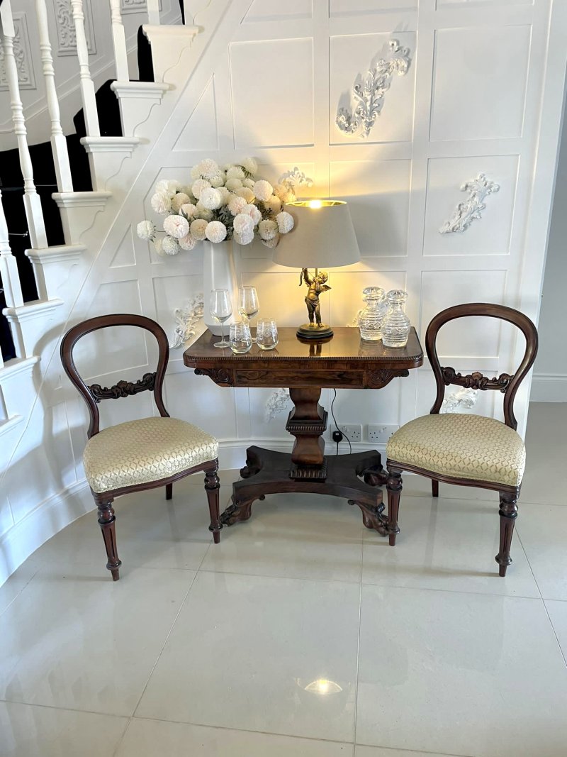 Fine Antique William IV Rosewood Card/Side Table - Image 2